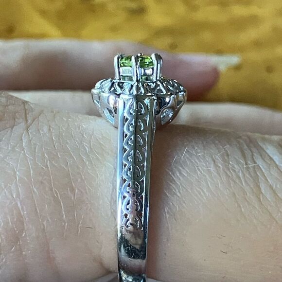 Interchangeable Multi Gemstone Sterling Silver Ring Size 9 - Picture 4 of 10